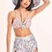 LoveShackFancy x Hurley Aqua Hawaiian Hibiscus 2.5”| Bottoms Small