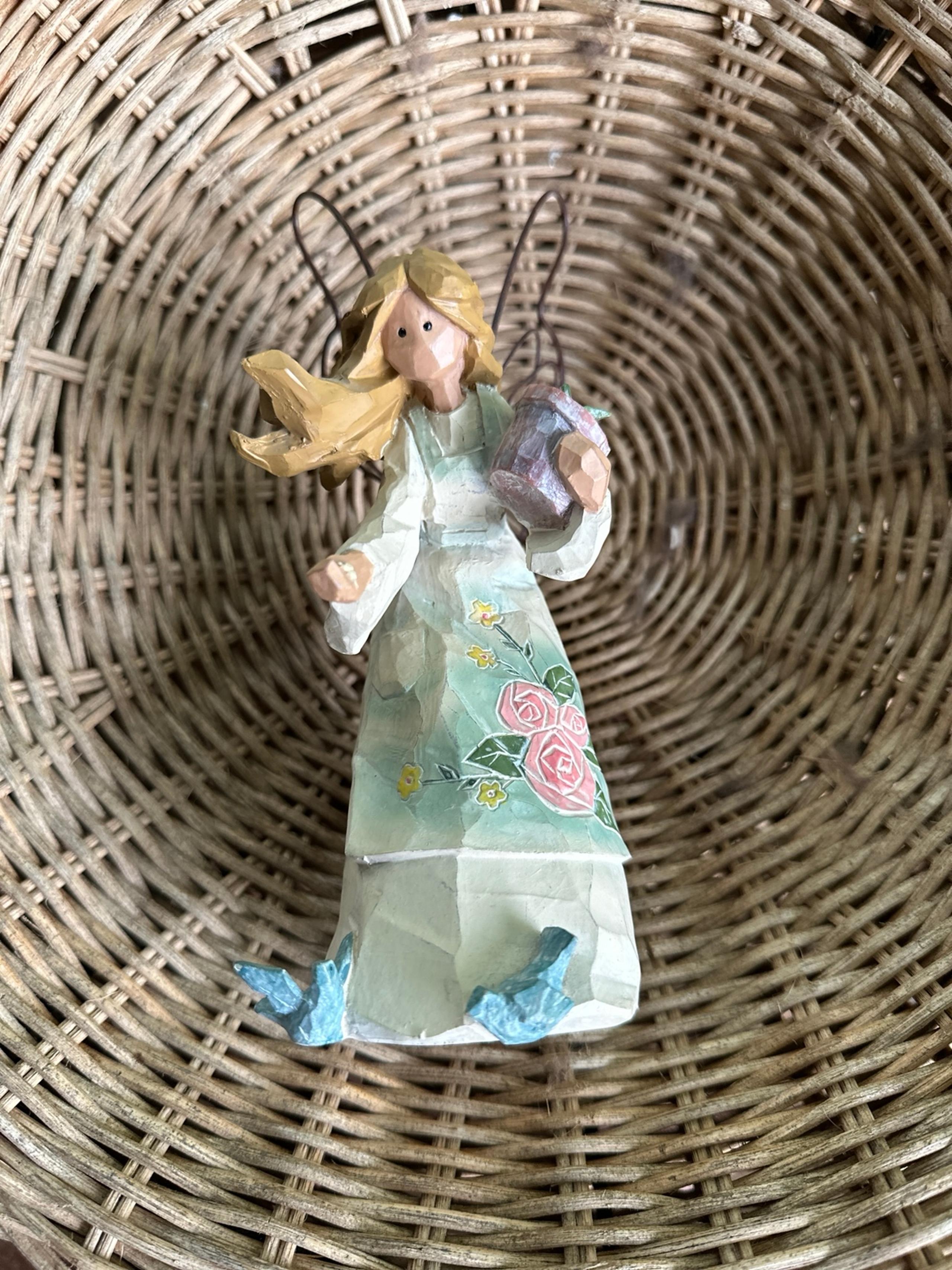 Ganz Angel Figure Feeding Bluebirds
