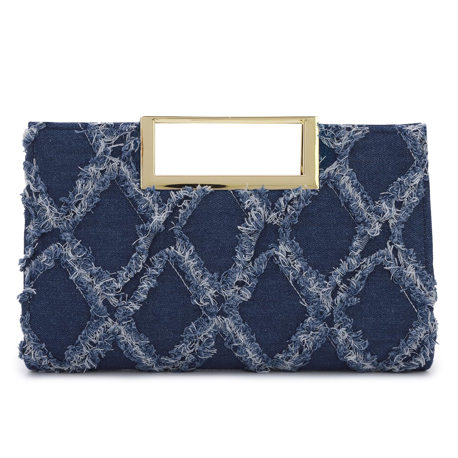 Denim Chain Clutch – Casual-Chic Evening Bag for Parties & Weddings