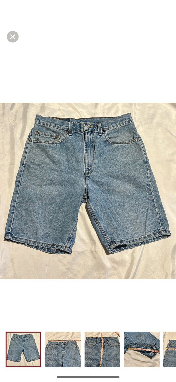 Vintage 505 Levi Regular Fit Jean Shorts Sz 33