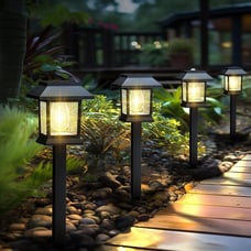 Solar Lights Outdoor,12 Pack Waterproof Solar Garden Lights, Auto On/Off