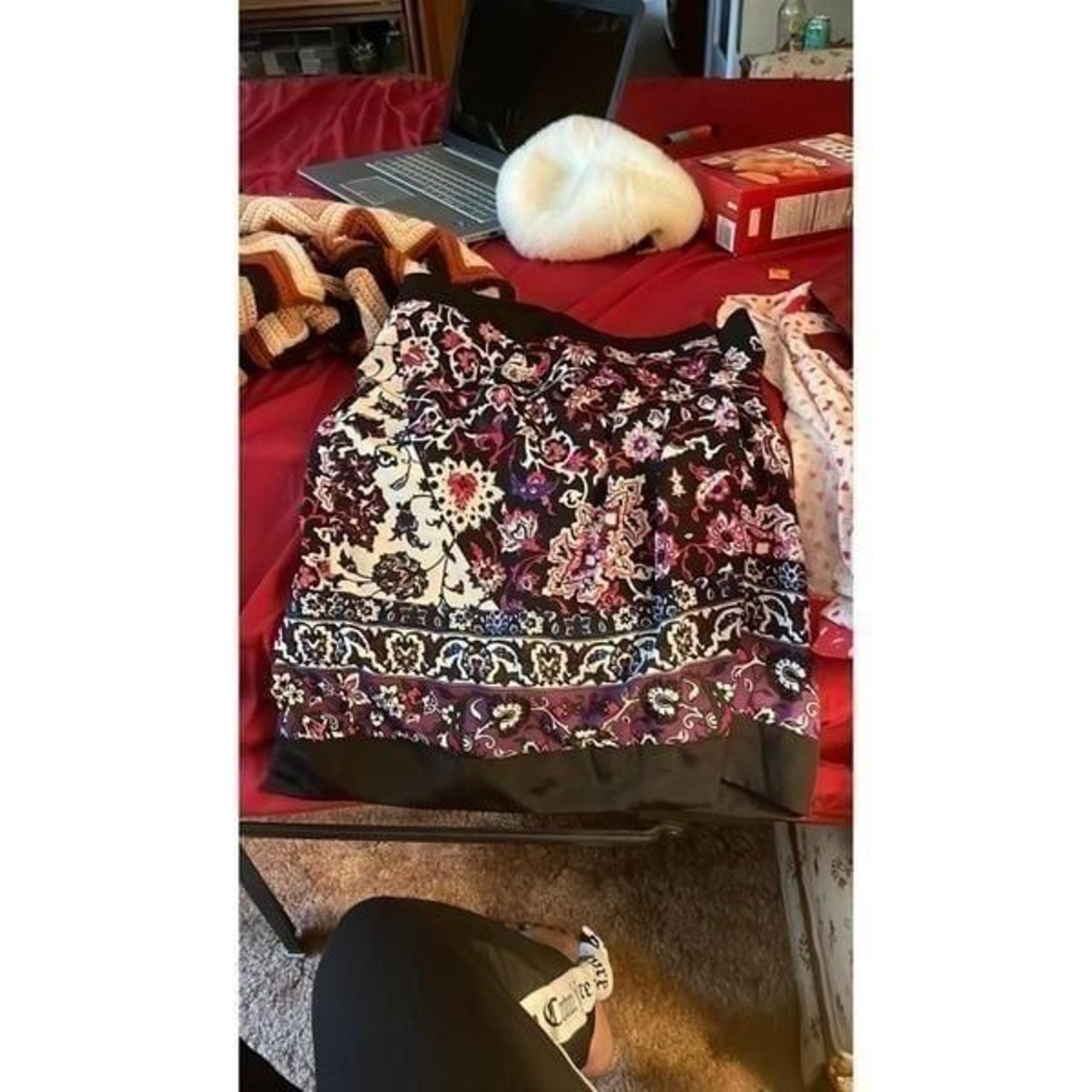 Skirt New York and company floral mini skirt nwt purple