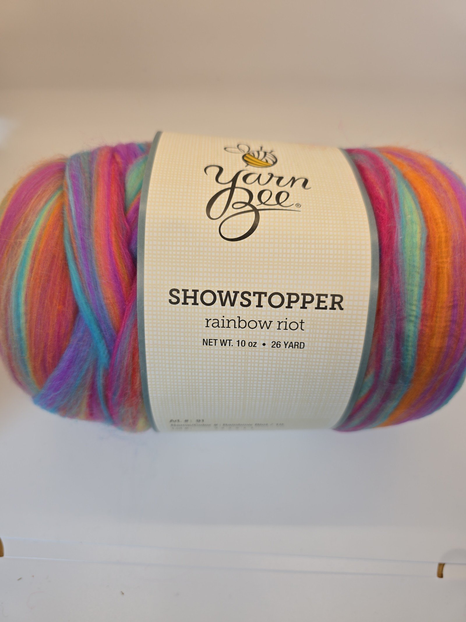 Yarn Bee Showstopper lot of 3 roving yarn in Rainbow Riot NEW