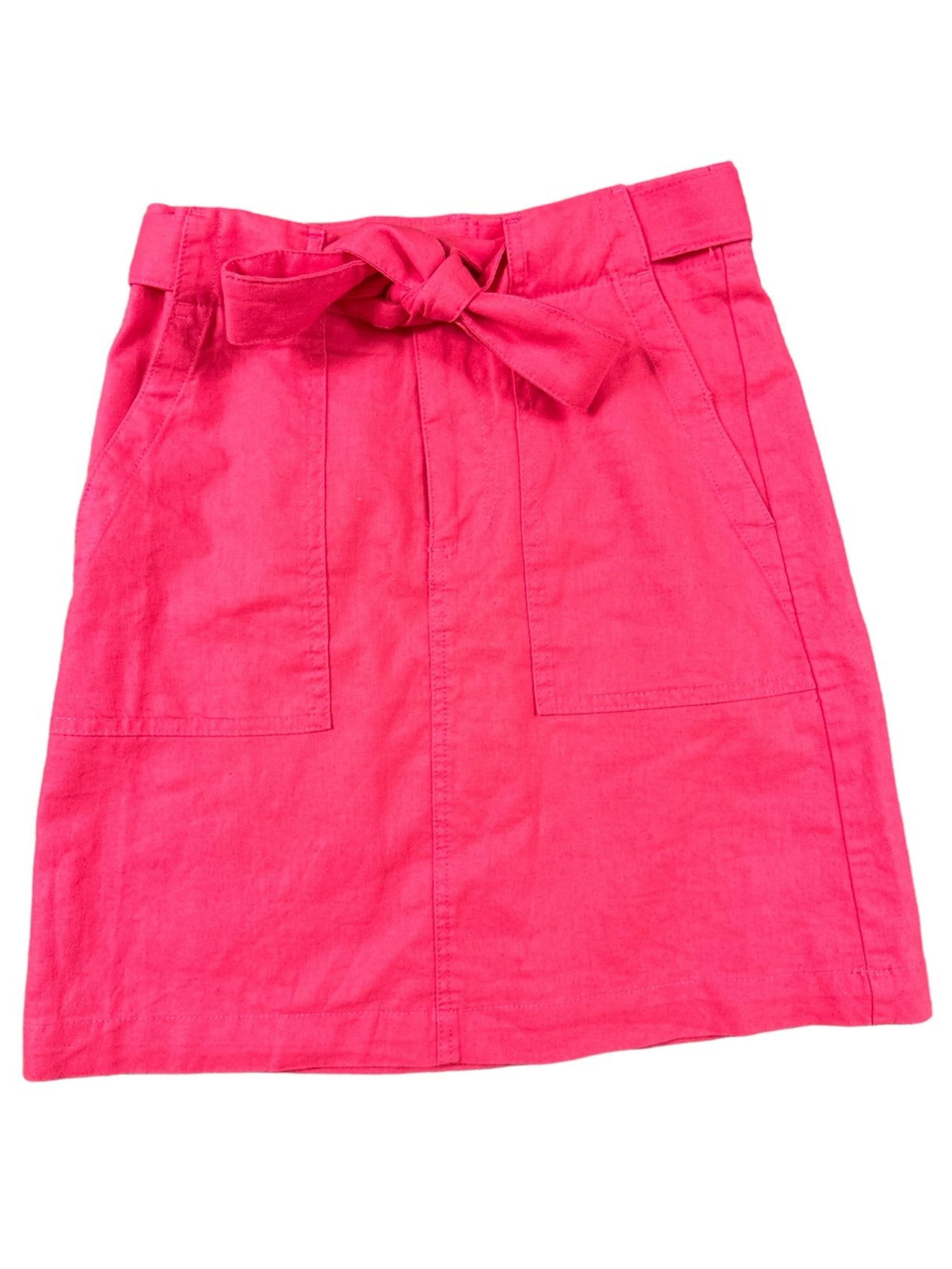 J.Crew Pink linen/cotton blend skirt