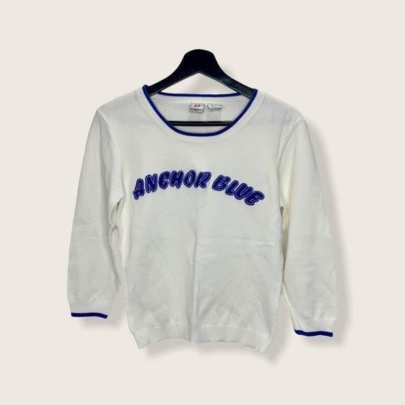 Vintage Anchor Blue Sweater Top