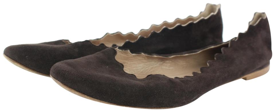 Chloé Lauren Ballerina Suede Scalloped