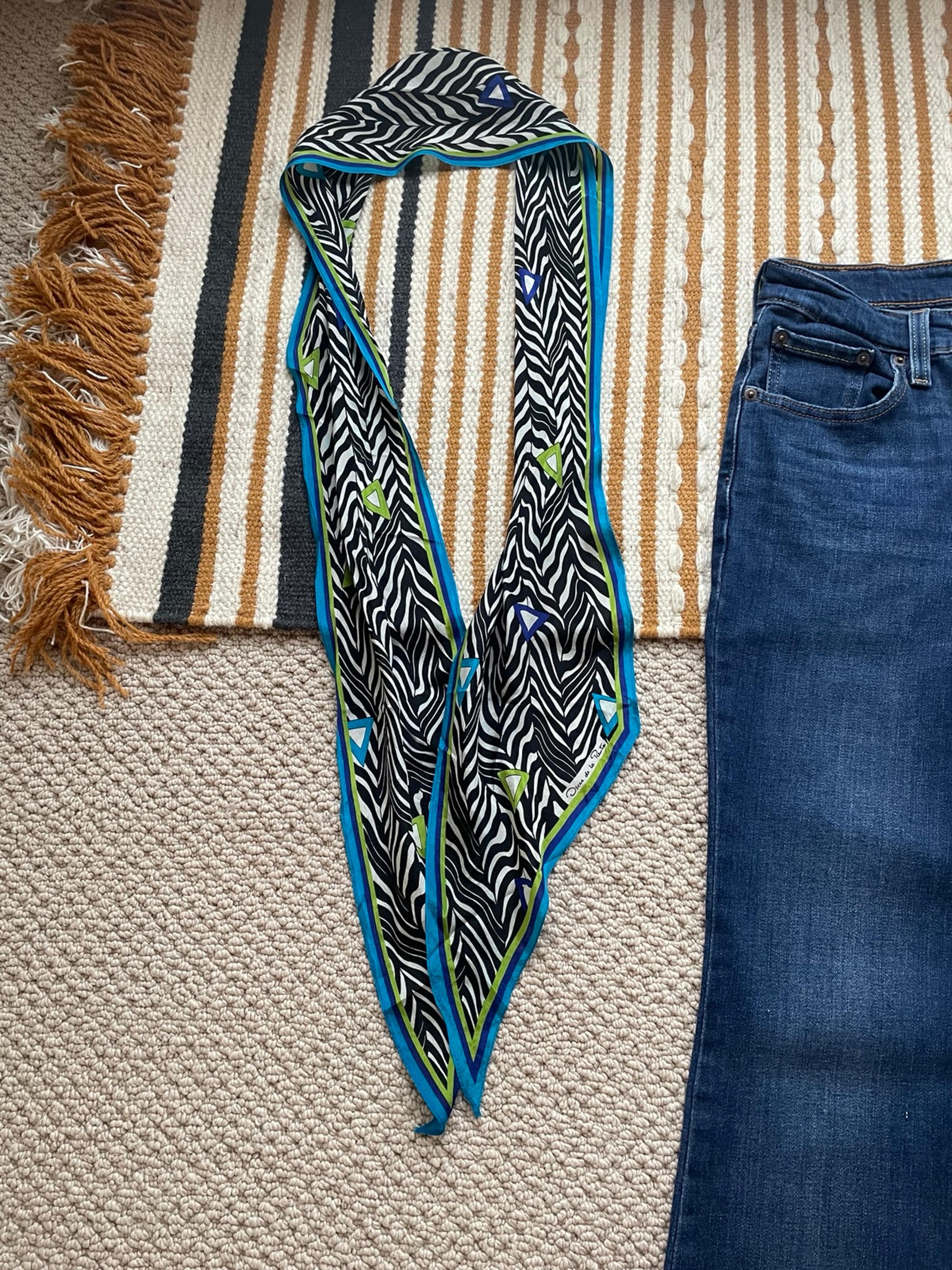 Oscar De La Renta Women’s Bandana Scarf Geo Patterns Summer