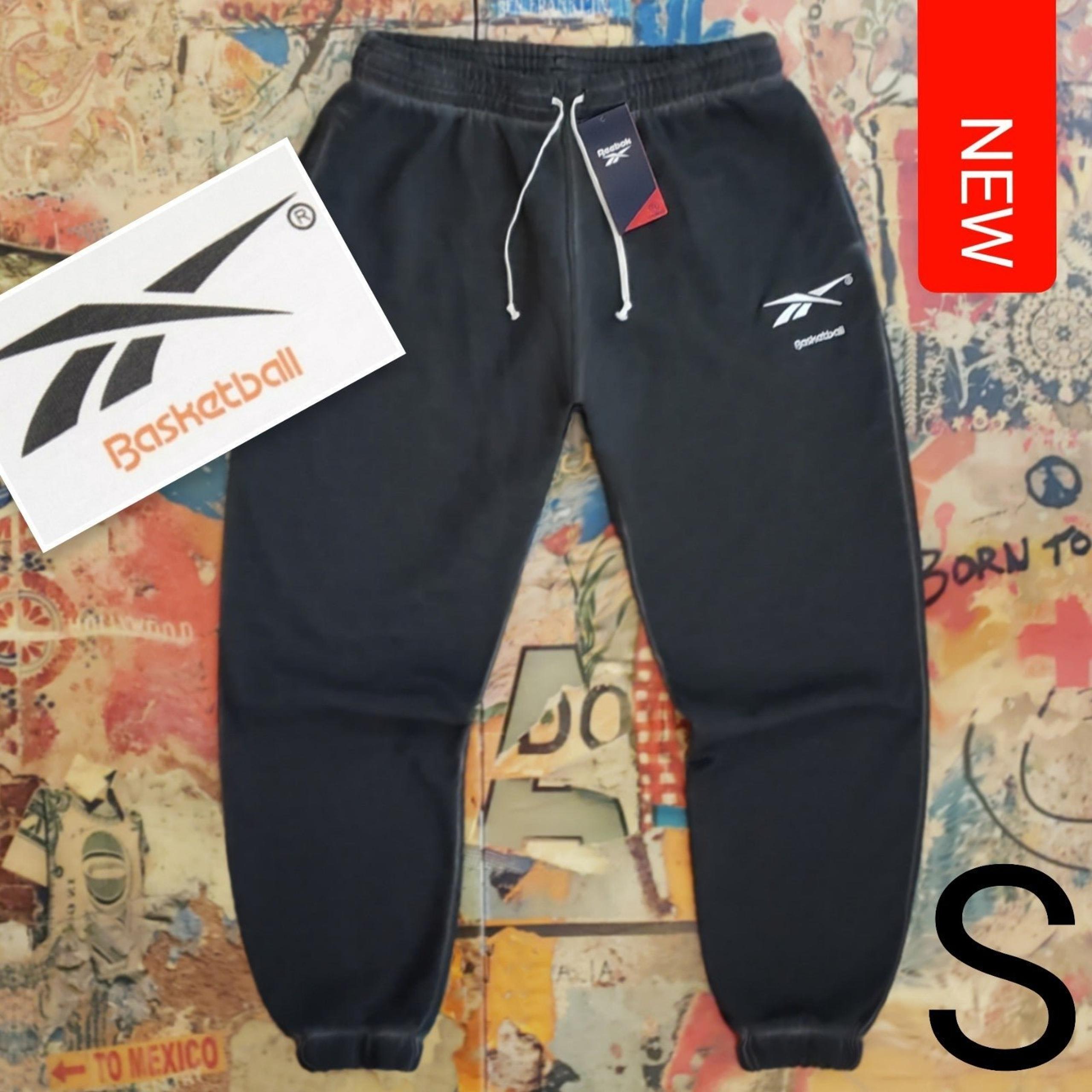 $80 New Reebok Basketball Mens Bi-Dye Fleece Sweatpants / Joggers! S