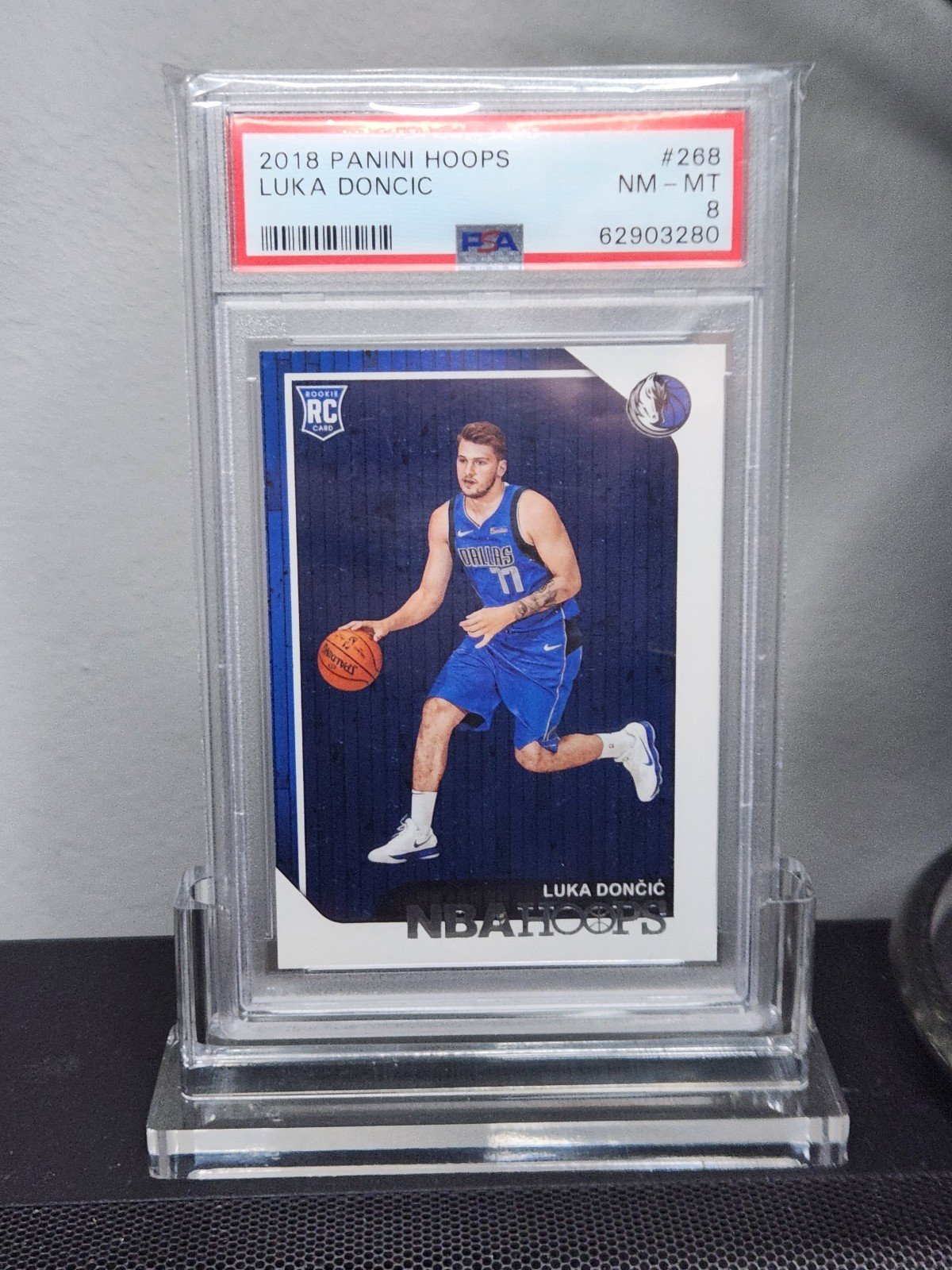 Luka Doncic Rookie Card psa 8
