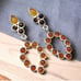Vintage sterling amber earrings
