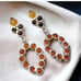 Vintage sterling amber earrings
