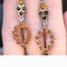 Vintage sterling amber earrings
