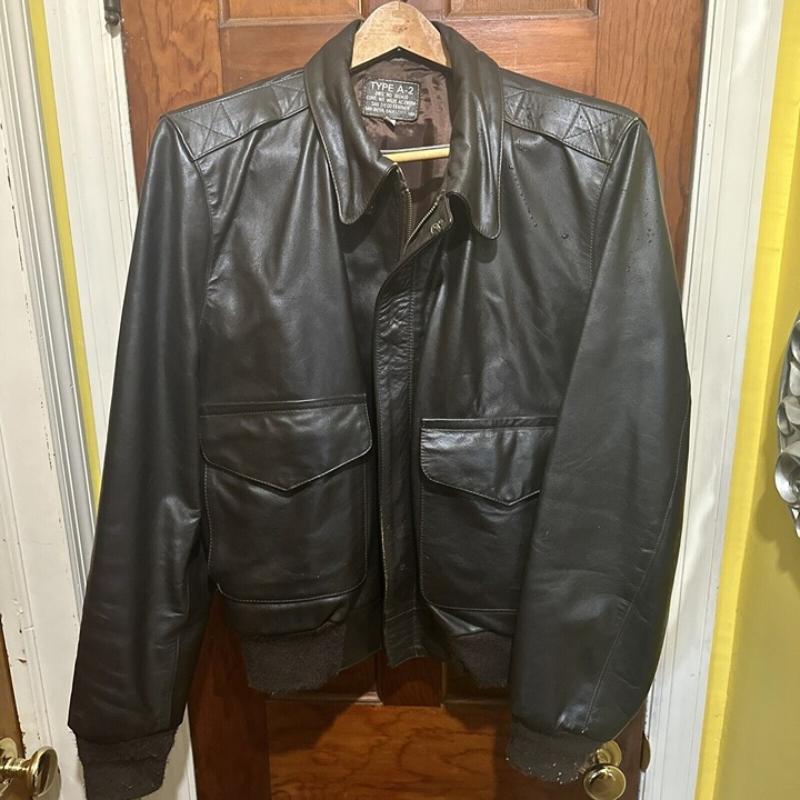 Vintage San Diego Leather Aviator Leather Jacket Size 46
