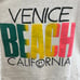Venice Beach California Off White Long Sleeve Pullover Hoodie Top Sweatshirt M L