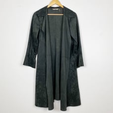 Soft Surroundings Charcoal Gray Faux Suede Draped Jacket Size SP