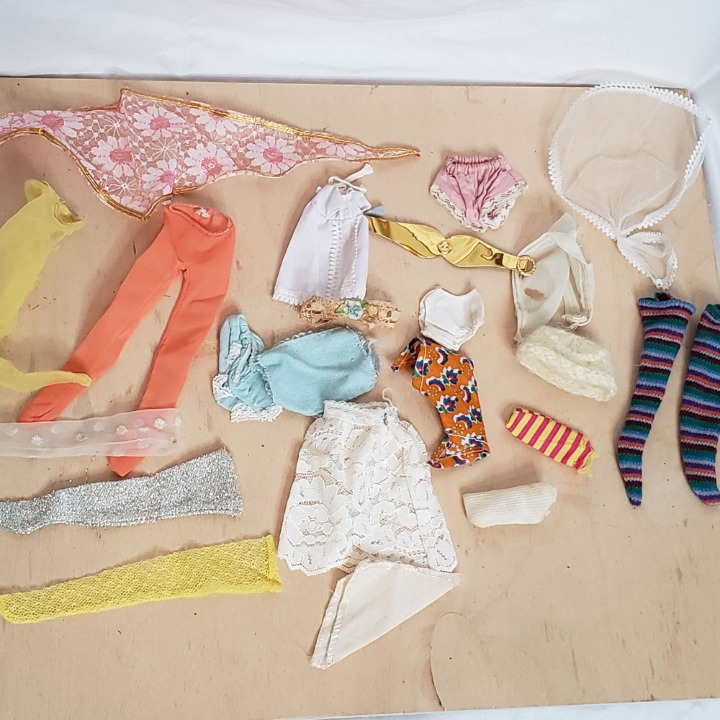 Vintage Barbie Nylons Knee High Socks Accessories Lot 22 Pieces Played With