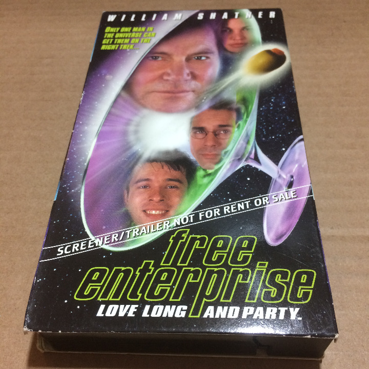 Free Enterprise Screener/Trailer William Shatner Vtg VHS R 1999
