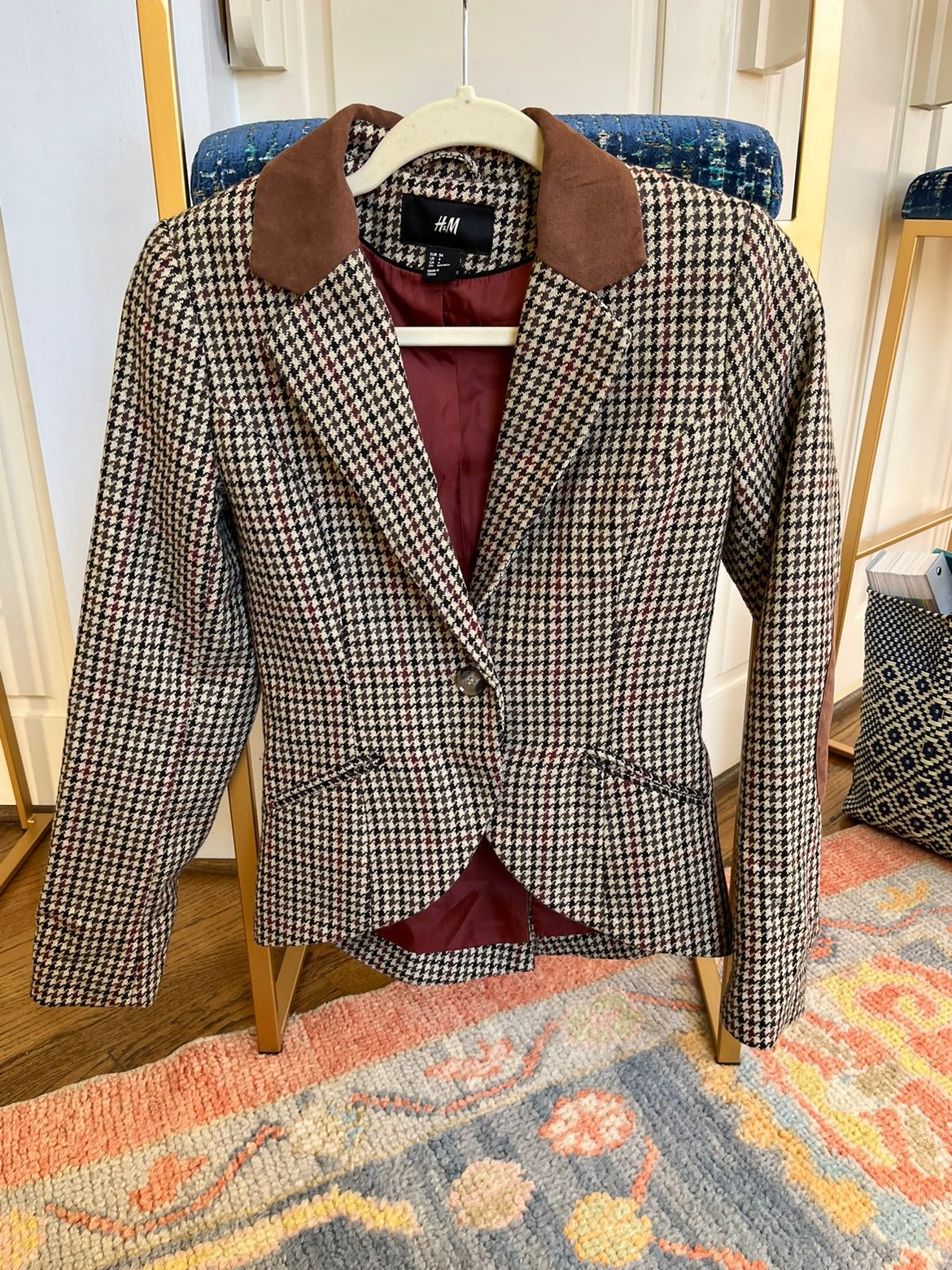 H&M Houndstooth riding blazer