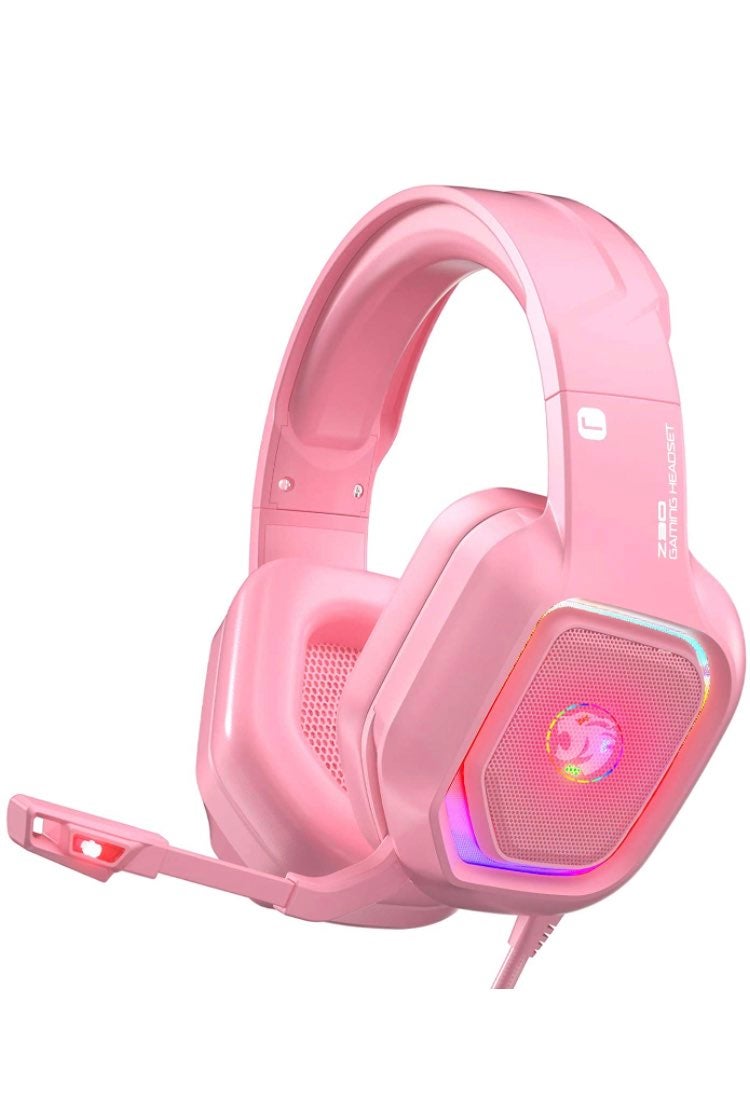 Ziumier Z30 Pink blue white & red Gaming Head set