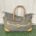 Nicole Miller NY Gray Canvas Weekender Carry-on Luggage Bag 20 X 10 Duffle Roll