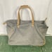 Nicole Miller NY Gray Canvas Weekender Carry-on Luggage Bag 20 X 10 Duffle Roll