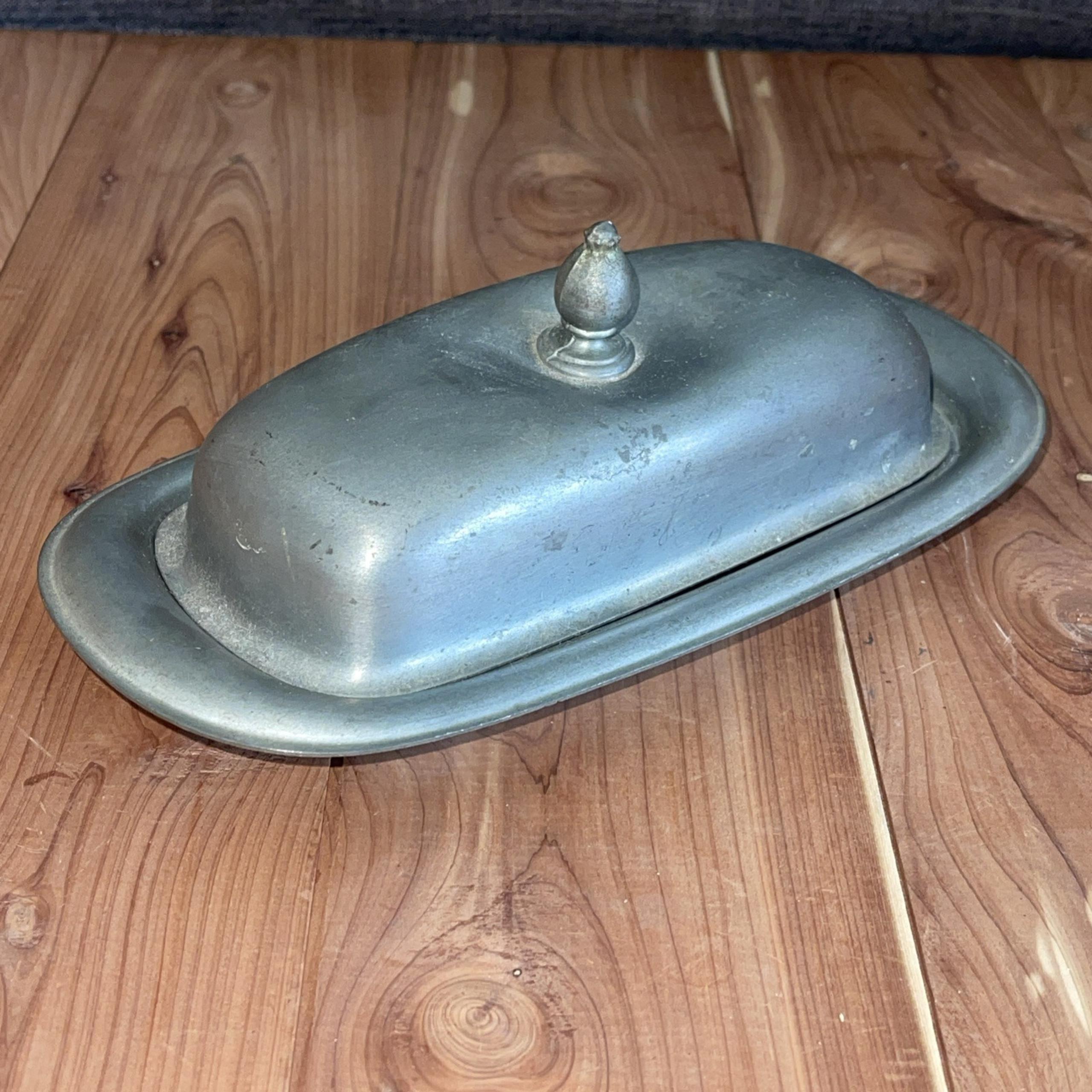 Pewter 1/4lb Covered Butter Dish 277 87 Antique Vintage - International Silver
