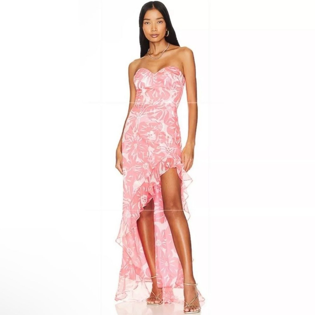 Amanda Uprichard X Revolve Strapless Eden Maxi Dress Paquita Floral SIZE XL