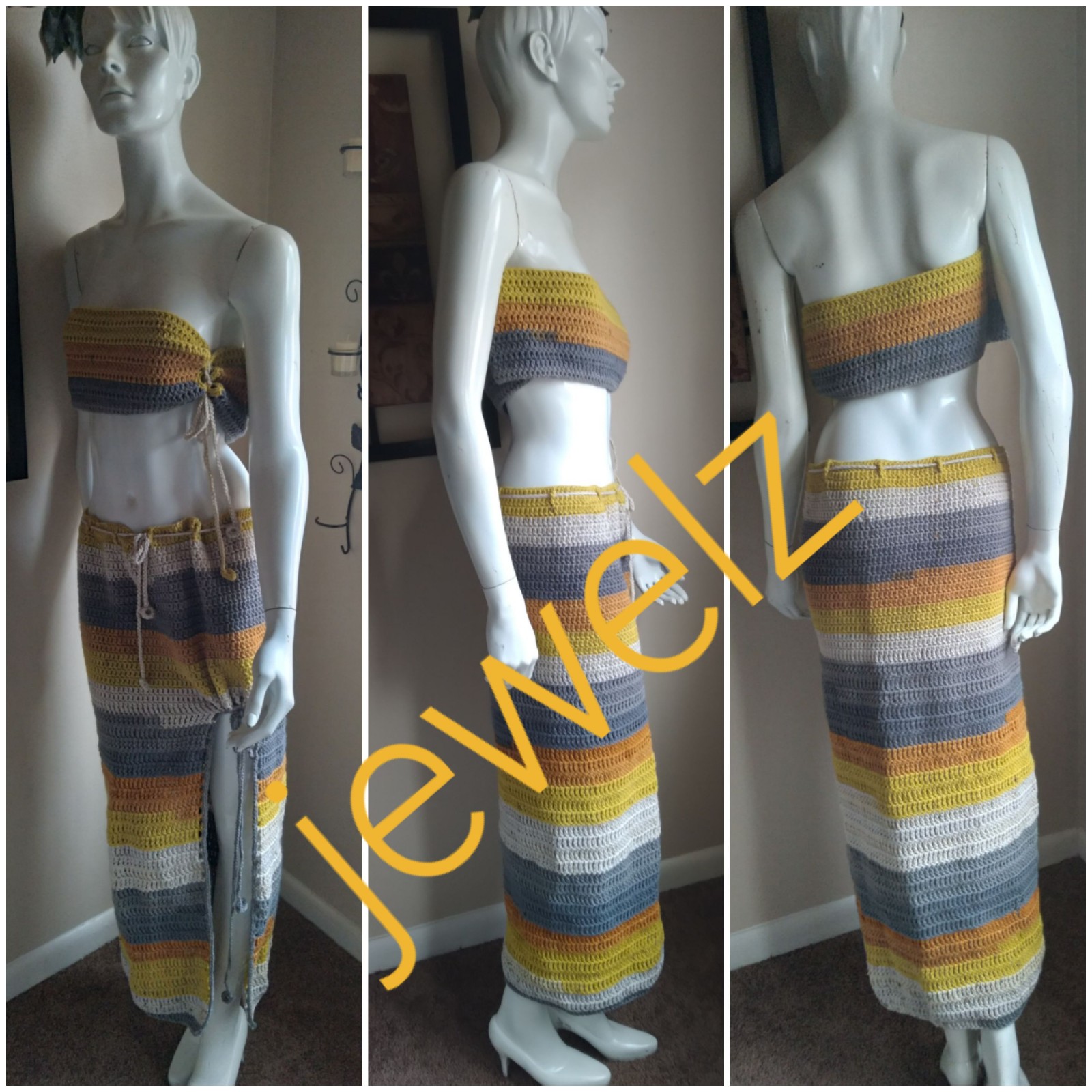 Crochet skirt set