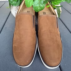 592496 MS50 HENRY SLIP ON MEN'S SHOES 11 M TAN OILED NUBUCK JOHNSTON & MURPHY