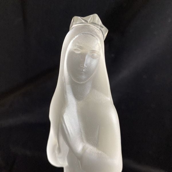 Crystal Virgin Mother Mary Statue Ida Schwetz-Lehmann Curt Schlevogt Figurine