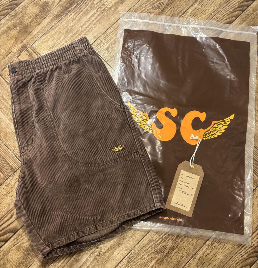 Subculture SC SURFERS CORDUROY SHORTS / BROWN