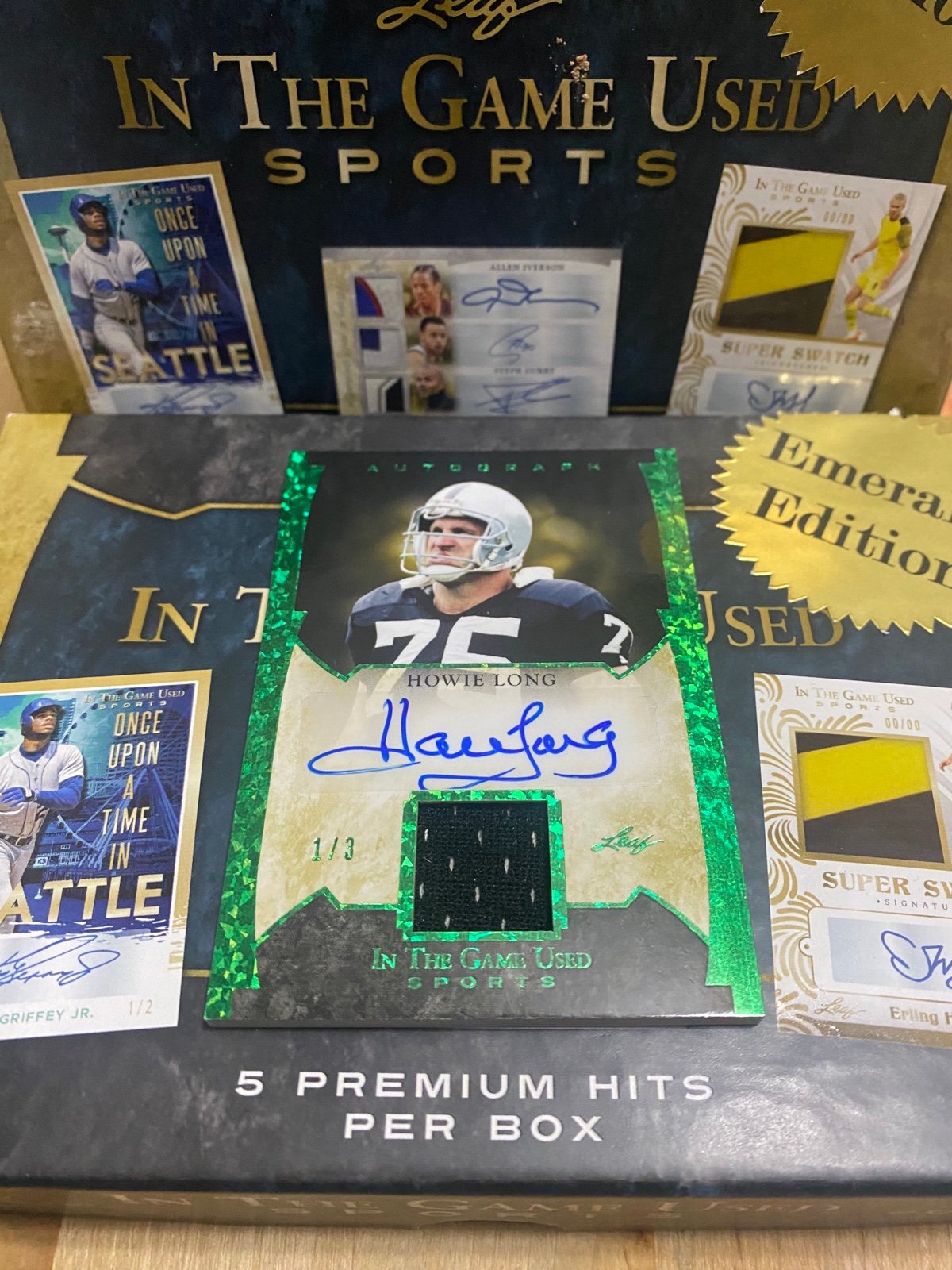 2022 Leaf in the game used Howie Long 1/3