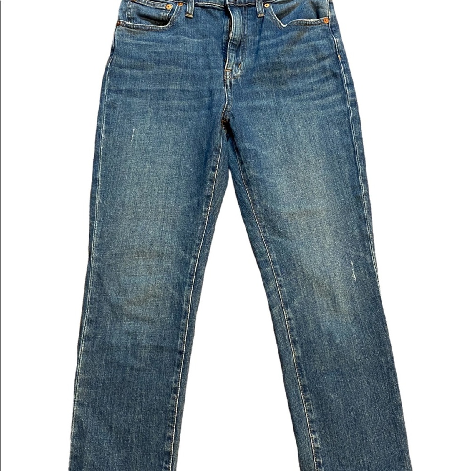 Madewell High Rise Slim Crop Boy jean in a Women's size 27.