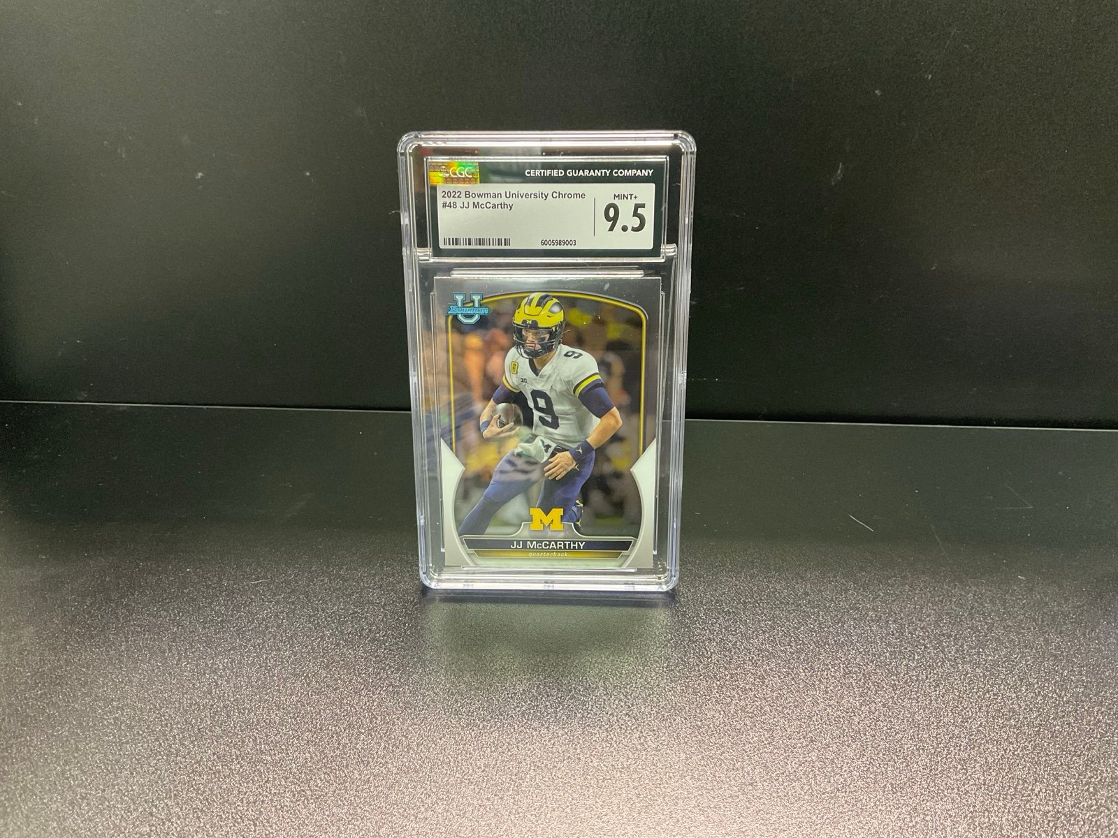2022 Bowman University Chrome #48 JJ McCarthy - CGC Graded Mint 9.5