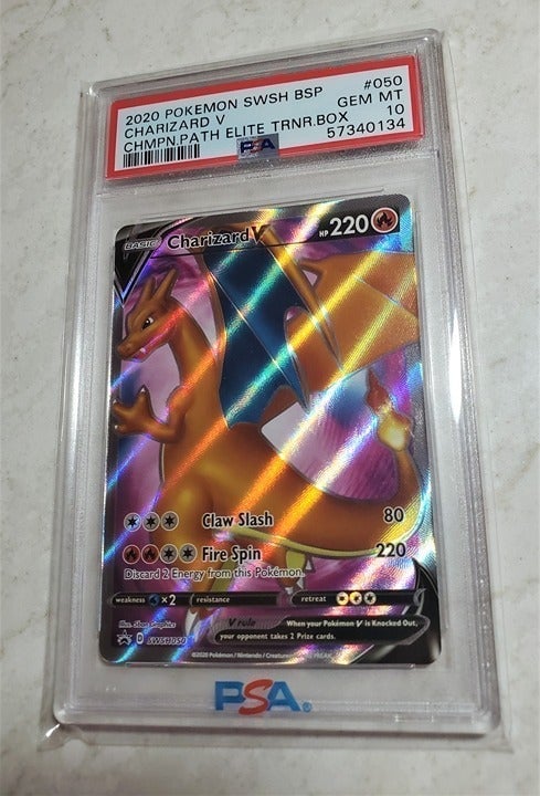 Pokemon TCG SWSH Charizard V Champion Path ETB #50 PSA 10 Gem Mint