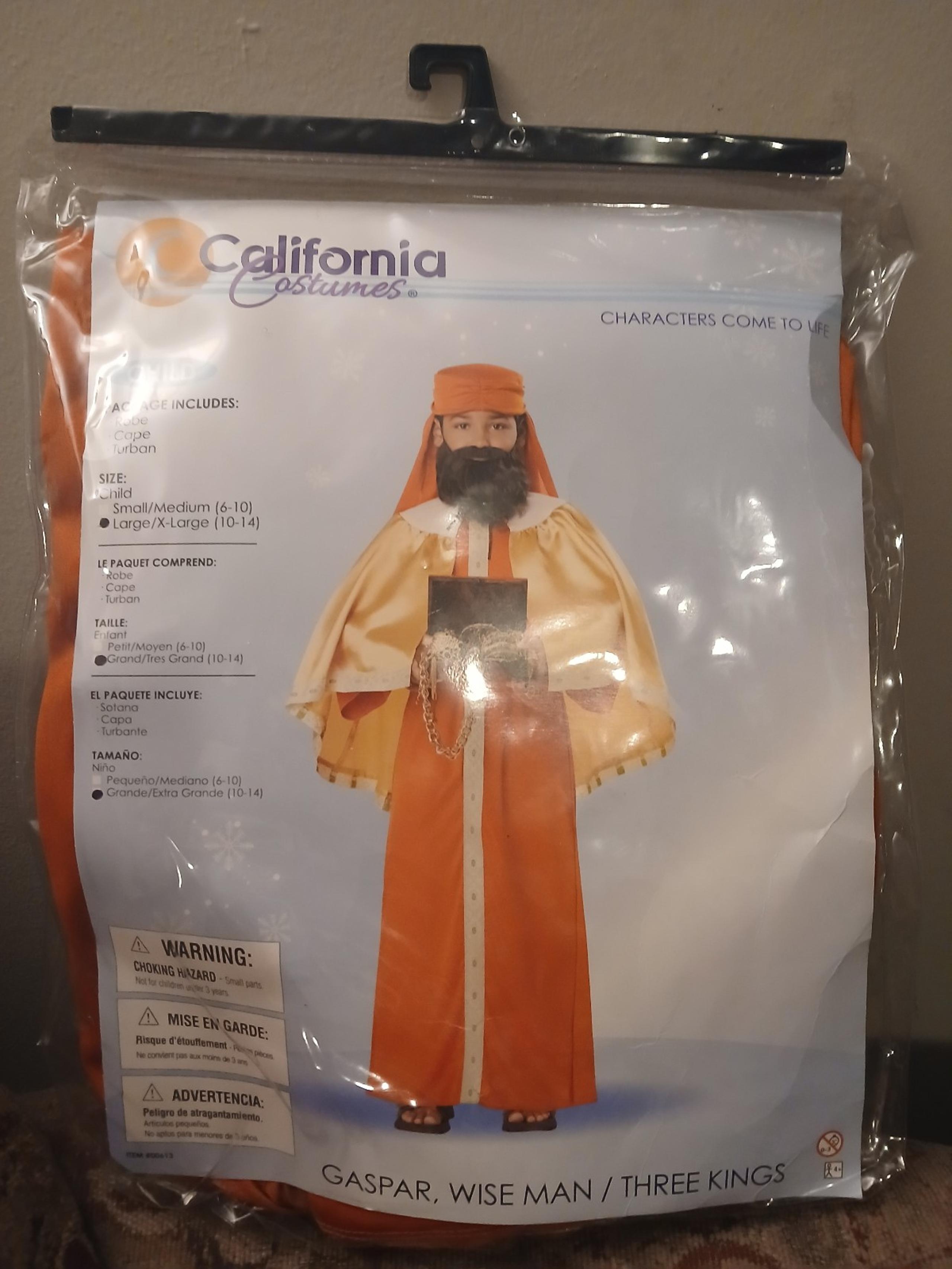 Wise Man Kids Halloween Costume Large/Xl 10/14 New