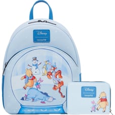 SET Loungefly Disney Winnie The Pooh Ice Skating Mini Backpack + Wallet