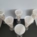 Set of 6 Milk White with Gold Snowflakes Pilsner Glasses