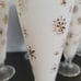 Set of 6 Milk White with Gold Snowflakes Pilsner Glasses