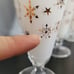 Set of 6 Milk White with Gold Snowflakes Pilsner Glasses
