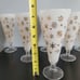 Set of 6 Milk White with Gold Snowflakes Pilsner Glasses