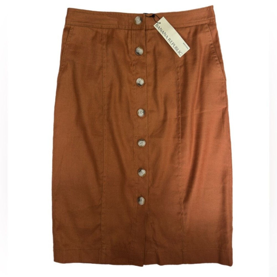 Banana Republic linen-cotton pencil skirt