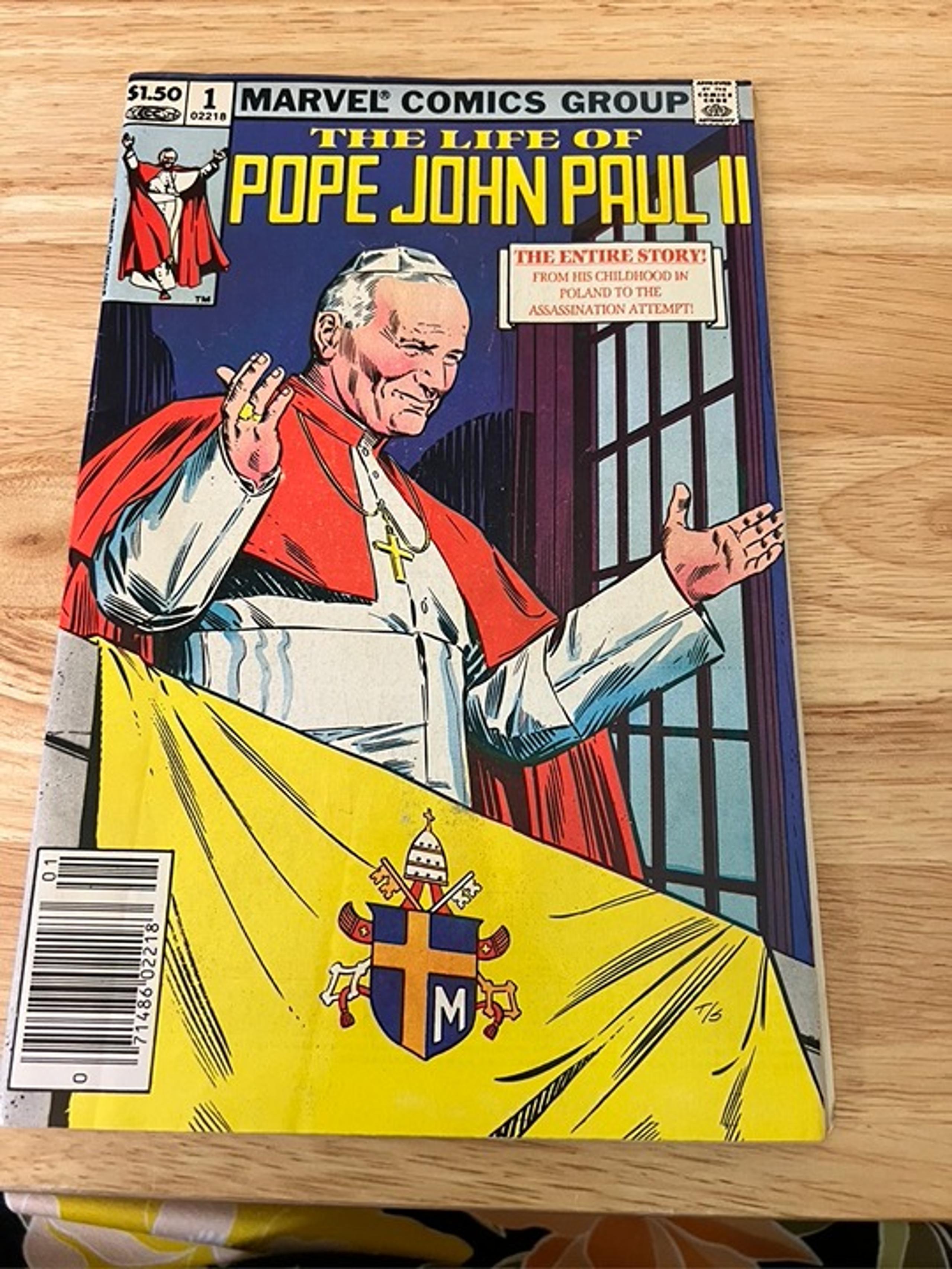 Pope John Paul II 1982 Vintage Marvel Comic Book Rare!