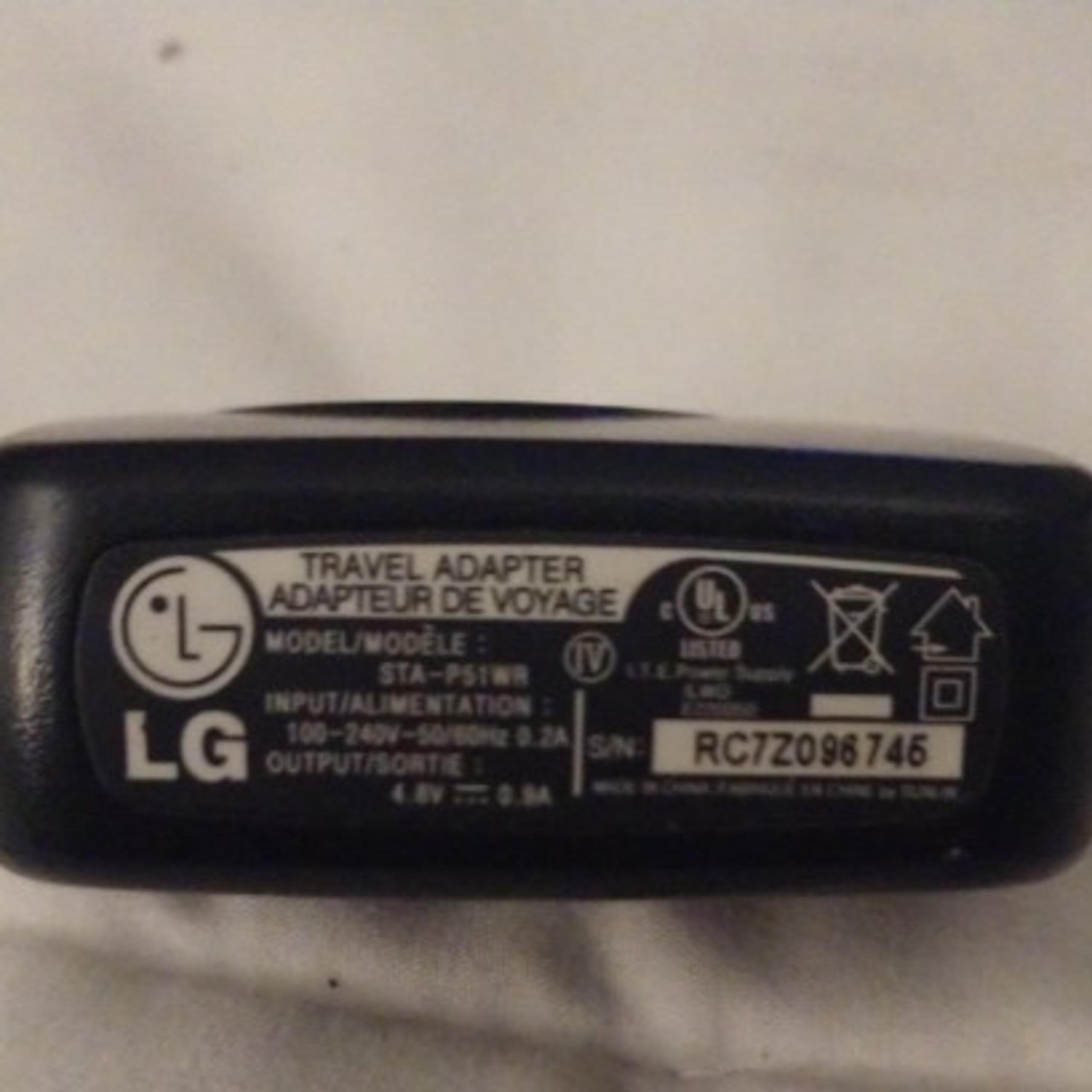 LG travel adapter LG-STA-PS1WR