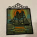 Hand woven cross-stitched knitted Swedish Scandavian Nordic Boat Wall Hanging