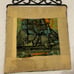 Hand woven cross-stitched knitted Swedish Scandavian Nordic Boat Wall Hanging