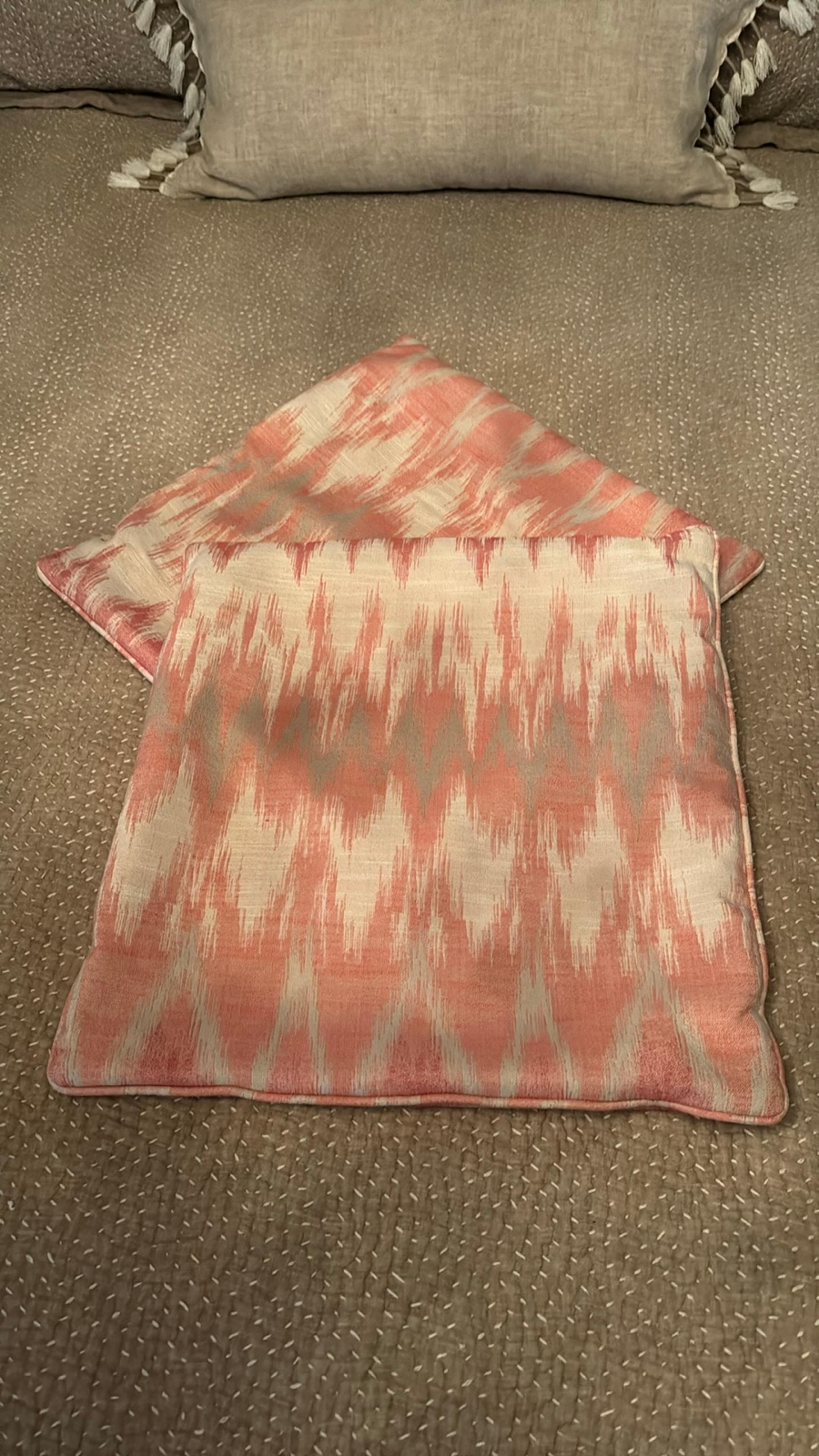 2 Ethan Allen Flamestitch Pillow Covers