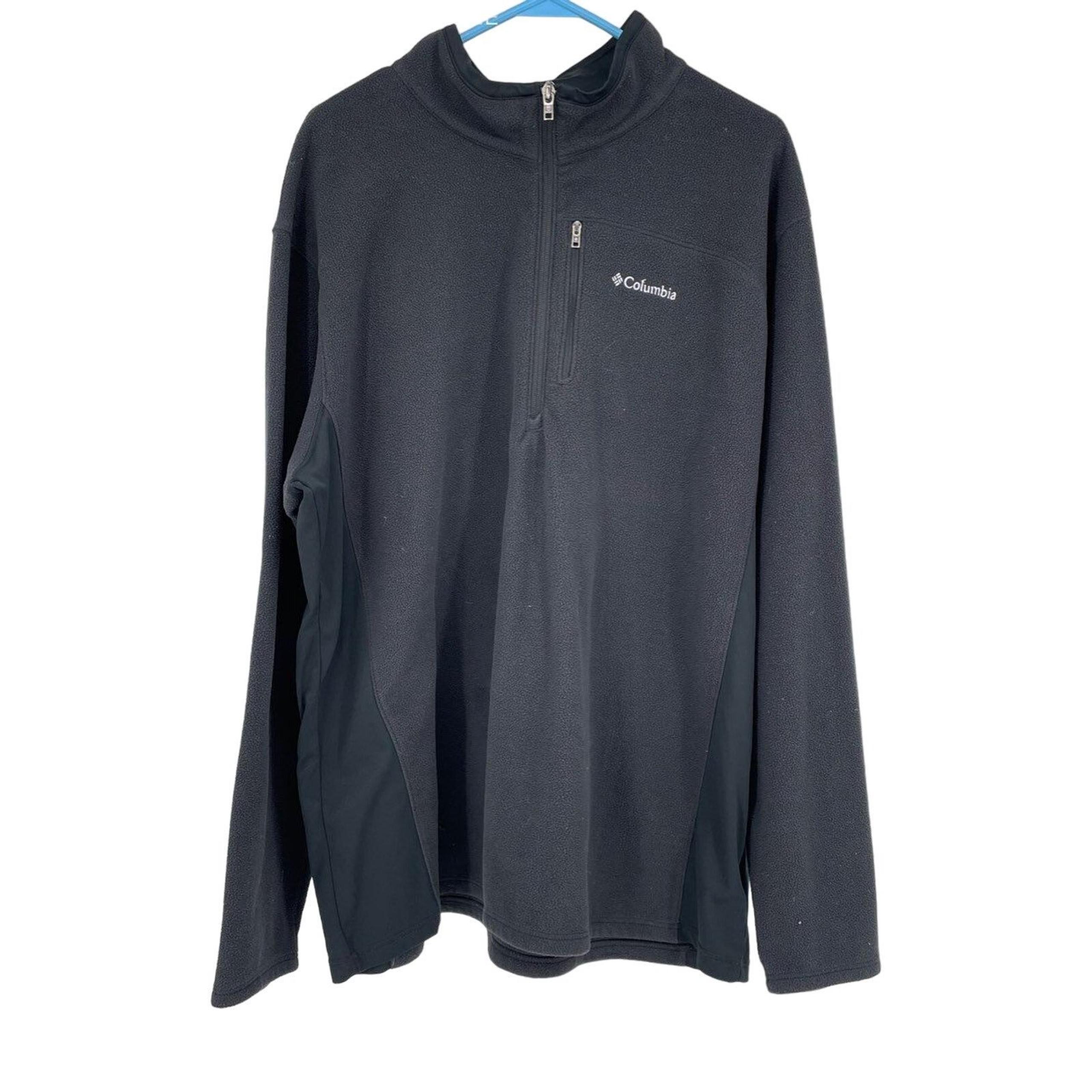 Columbia Black Men's/Women's Fleece 1/4 Zip Pullover - Size XXL