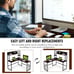 55 L-Shaped Desk Corner Desk Writing Desk Computer Desk w/Storage Hutch Teak