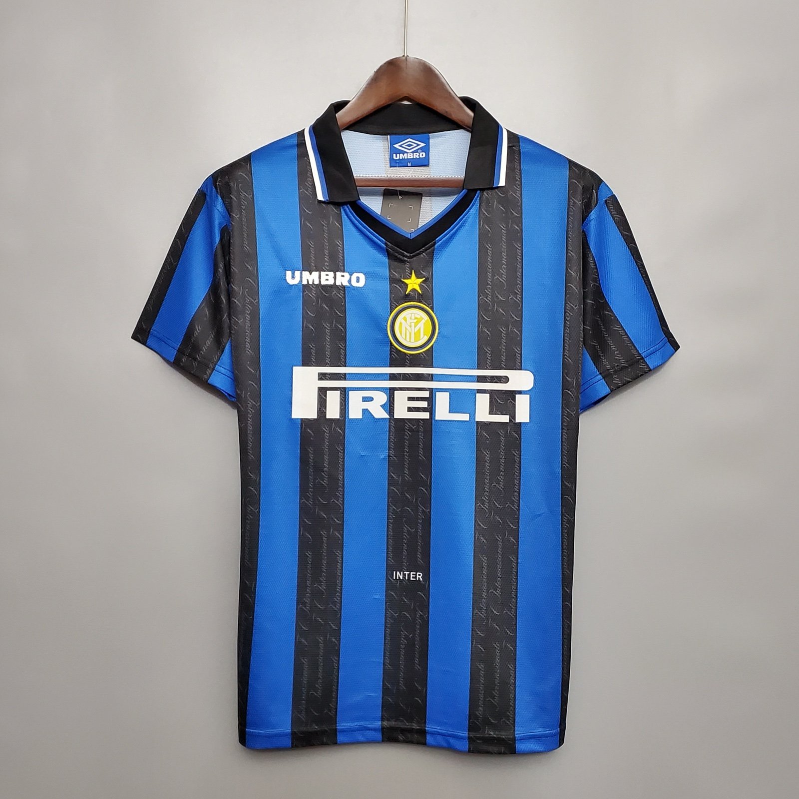 Inter 97/98 Ronaldo 10 home soccer jersey Size Large (124)